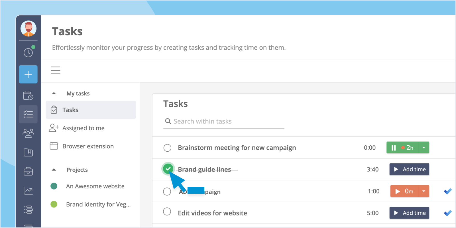 Easily Track Your Daily Tasks, with Timeneye's new Tasks section(04)